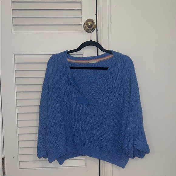 ILLA ILLA Sweaters - ILLA ILLA Soft Blue V-Neck Sweater